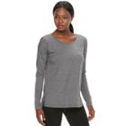 Women's Tek Gear&reg; Long Sleeve Performance Top, Size: Large, Black