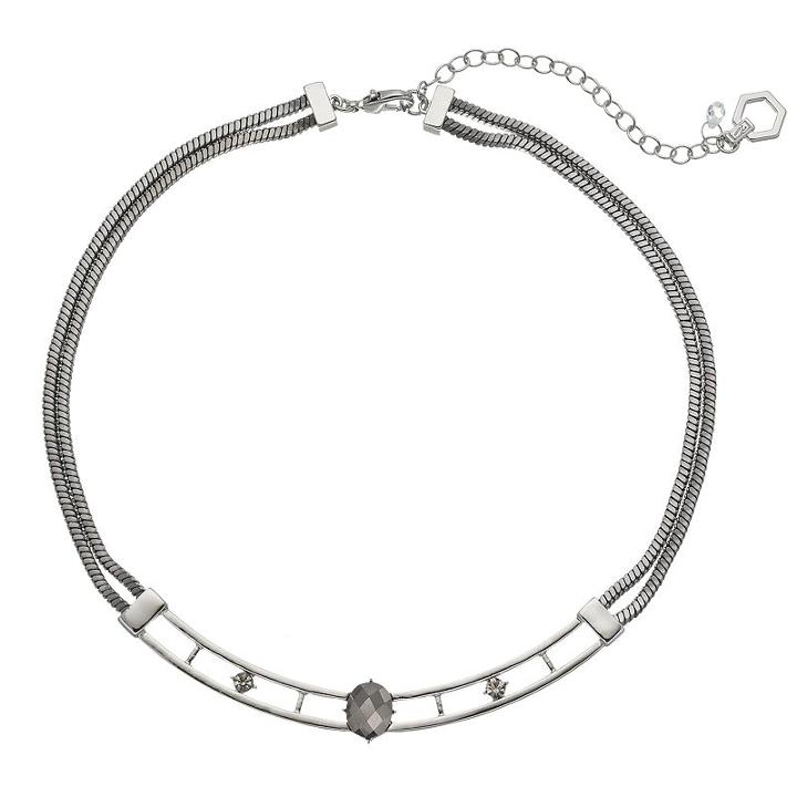 Simply Vera Vera Wang Double Strand Curved Bar Necklace, Women's, Multicolor