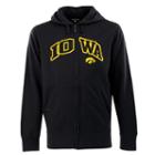 Men's Iowa Hawkeyes Signature Zip Front Fleece Hoodie, Size: Xl, Black