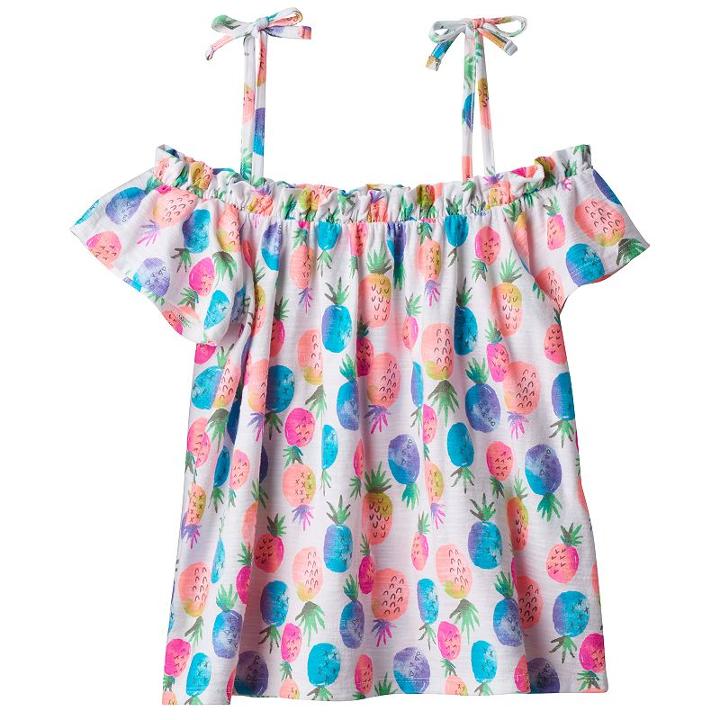 Girls 4-10 Jumping Beans&reg; Print Off-the-shoulder Top, Girl's, Size: 6, Light Grey