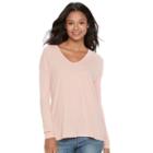 Juniors' So&reg; Double Bar V-back Tunic, Teens, Size: Xs, Lt Orange