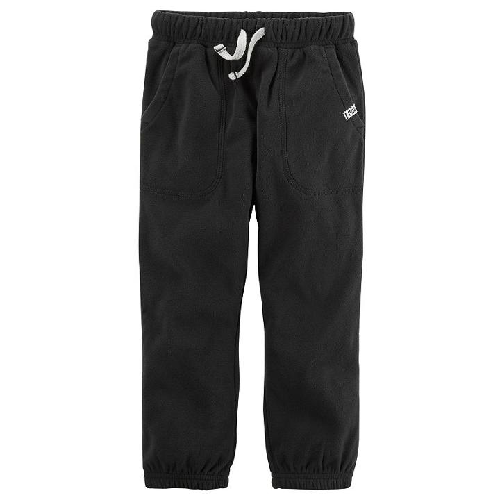 Boys 4-7 Carter's Fleece Pants, Size: 7, Black