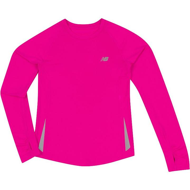 Girls 4-6x New Balance Long Sleeve Performance Tee, Girl's, Size: 4, Med Pink