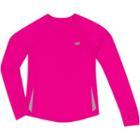 Girls 4-6x New Balance Long Sleeve Performance Tee, Girl's, Size: 4, Med Pink