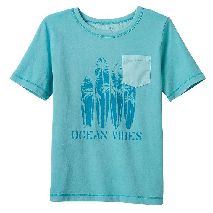 Boys 4-7x Sonoma Goods For Life&trade; Pocket Graphic Tee, Boy's, Size: 7, Turquoise/blue (turq/aqua)