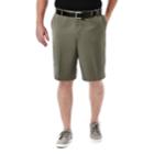 Big & Tall Haggar&reg; Cool 18&reg; Plain-front Microfiber Shorts, Men's, Size: 50, Dark Green