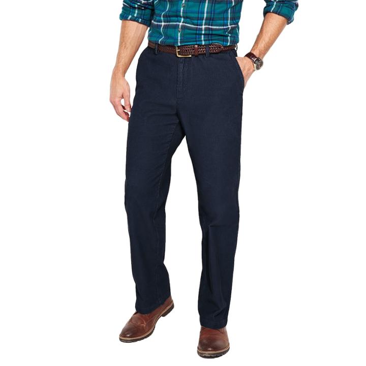 Big & Tall Croft & Barrow&reg; Flat-front Corduroy Pants, Men's, Size: 46x34, Blue (navy)