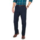 Big & Tall Croft & Barrow&reg; Flat-front Corduroy Pants, Men's, Size: 46x34, Blue (navy)