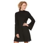 Juniors' Love, Fire Mockneck Bell Sleeve Dress, Teens, Size: Xl, Black