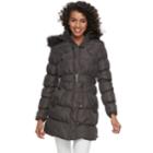 Juniors' Urban Republic Faux-fur Hood Puffer Jacket, Teens, Size: Large, Silver