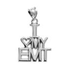 Insignia Collection Sterling Silver I Love My Emt Pendant, Women's, Multicolor