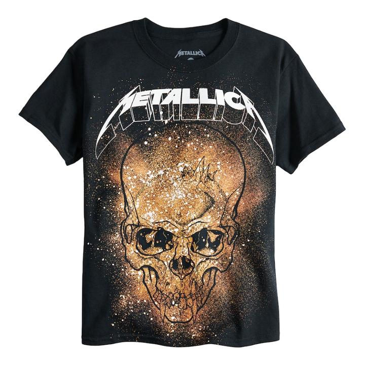 Boys 8-20 Metallica Skull Tee, Size: Large, Black