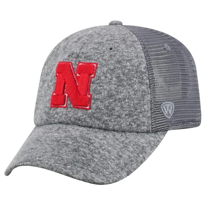 Adult Top Of The World Nebraska Cornhuskers Fragment Adjustable Cap, Men's, Med Grey