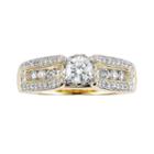 Cherish Always Round-cut Diamond Engagement Ring In 10k Gold (1 Ct. T.w.), Women's, Size: 6.50, White