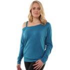 Women's Soybu Interim Off-the-shoulder Tunic, Size: Large, Blue Other
