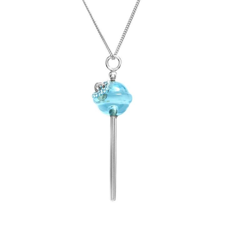 Amore By Simone I. Smith A Sweet Touch Of Hope Platinum Over Silver Crystal Lollipop Pendant, Women's, Size: 18, Green