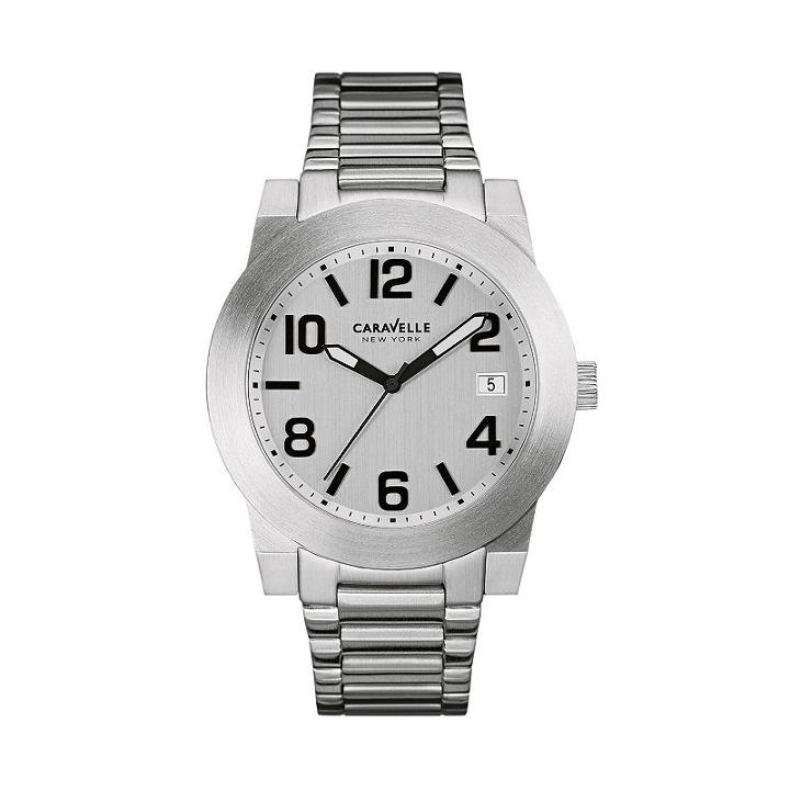 Caravelle New York By Bulova Men's Stainless Steel Watch - 43b142, Grey