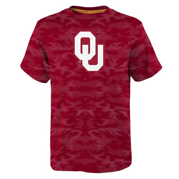 Boys 4-7 Oklahoma Sooners Vector Dri-tek Tee, Size: L 7, Red