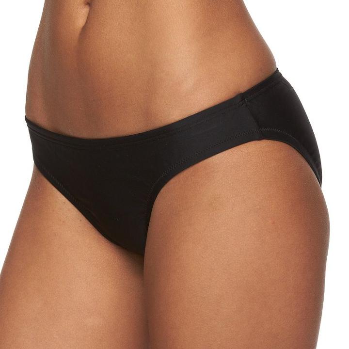 Women's Speedo Solid Bikini Bottoms, Size: Small, Black