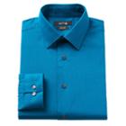 Men's Apt. 9&reg; Slim-fit Dobby Textured Easy-care Dress Shirts, Size: 17.5-34/35, Turquoise/blue (turq/aqua)