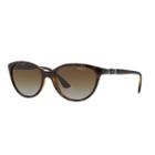 Vogue Vo2894s 56mm Timeless Oval Gradient Polarized Sunglasses With Swarovski Elements, Women's, White Oth