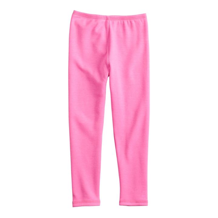 Girls 4-16 Cuddl Duds Plush Leggings, Size: 14-16, Light Pink