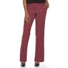 Petite Apt. 9&reg; Torie Straight-leg Dress Pants, Women's, Size: 14 Petite, Red