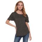 Women's Apt. 9&reg; Ruffle Tee, Size: Xs, Dark Green