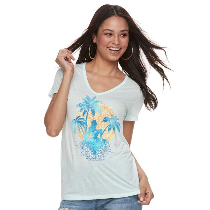Disney's The Little Mermaid Juniors' Ariel Tee, Teens, Size: Xs, Turquoise/blue (turq/aqua)
