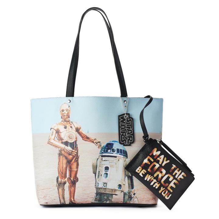 Star Wars Tote With Wristlet, Women's, Med Beige