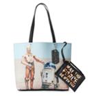 Star Wars Tote With Wristlet, Women's, Med Beige