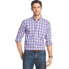 Men's Izod Advantage Poplin Button-down Shirt, Size: Medium, Lt Purple