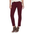 Petite Sonoma Goods For Life&trade; Twill Straight-leg Pants, Women's, Size: 8p - Short, Med Red