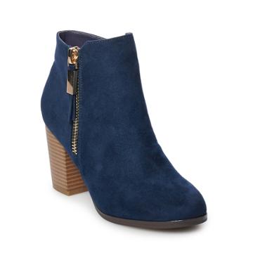 Apt. 9&reg; Timezone Women's High Heel Ankle Boots, Size: 6 Wide, Blue (navy)