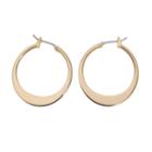 Napier Gold-tone Graduated Flattened Hoop Earrings - 1-in, Women's, Yellow