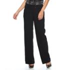 Women's Apt. 9&reg; Modern Fit Wide-leg Dress Pants, Size: 8 Short, Black