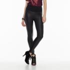 Red Hot By Spanx Faux Leather Panel Leggings - 20151r, Women's, Size: Small, Grey (charcoal)