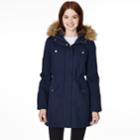 Women's Halitech Faux-fur Hooded Anorak Cotton Parka, Size: Xxl, Purple