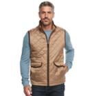 Men's Caribbean Joe Fleece-lined Quilted Vest, Size: Large, Grey