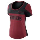 Women's Nike Oklahoma Sooners Enzyme-washed Colorblock Tee, Size: Xxl, Dark Red