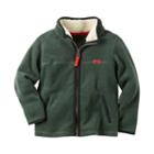 Boys 4-8 Carter's 1865 Heathered Microfleece Zip-up Jacket, Size: 4, Light Grey