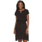Women's Apt. 9&reg; Smocked Blouson Dress, Size: Large, Black