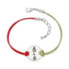 Stainless Steel Sorority Symbol Disc Cord Bracelet, Women's, Size: 7, Multicolor