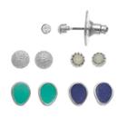 Lc Lauren Conrad Textured Teardrop & Round Nickel Free Earring Set, Women's, Silver