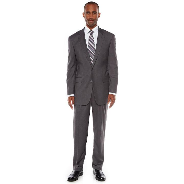 Men's Croft & Barrow&reg; Classic-fit Solid Unhemmed Suit, Size: 36r 30, Grey