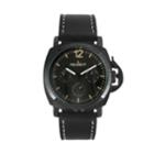 Peugeot Men's Leather Sport Watch - 2056bk, Size: Large, Black