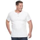 Big & Tall Apt. 9&reg; Slubbed Henley, Men's, Size: L Tall, White