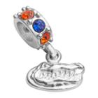 Dayna U Florida Gators Sterling Silver Crystal Logo Charm, Women's, Multicolor