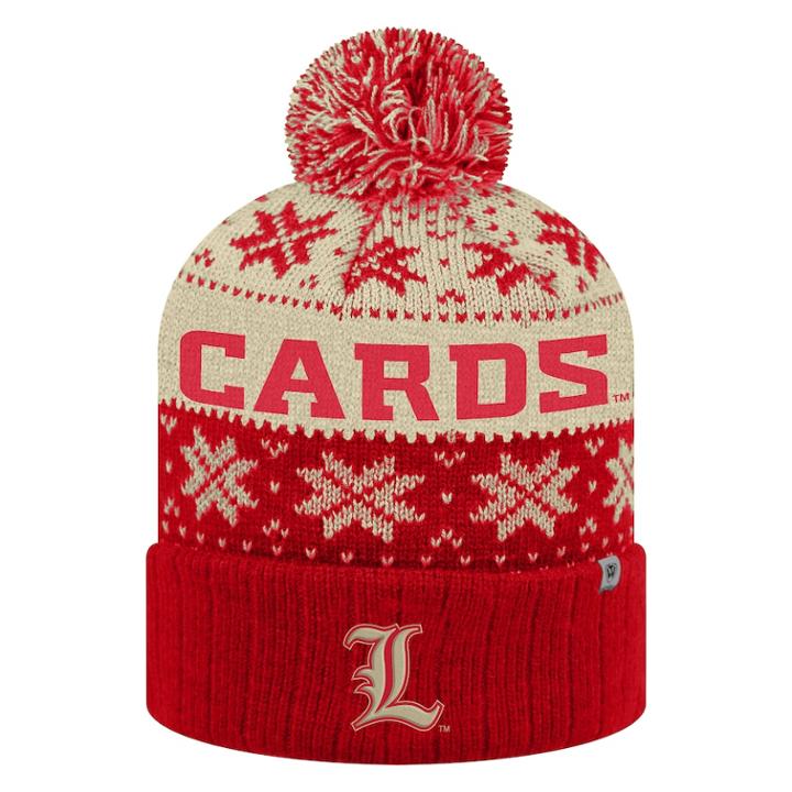 Adult Top Of The World Louisville Cardinals Subarctic Beanie, Adult Unisex, Med Red