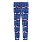 Girls 7-16 & Plus Size So&reg; Fairisle Pattern Leggings, Size: 18 1/2, Blue